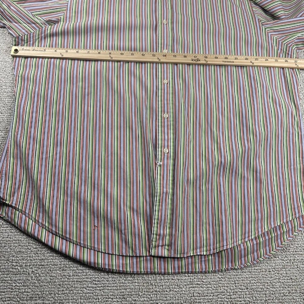 Polo Lauren Ralph Regent Striped Button Shirt Multicolor Men’s Size 18 / XXL - Picture 4 of 5